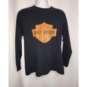 Harley‎ Davidson Cancun Mexico Long Sleeve Men's Medium Black Shirt Size Large